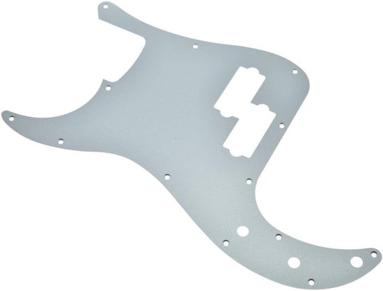 Matte Zilveren Aluminium Precision P Bass Pickguard - Anodized Scratch Plate voor USA/Mexico P Bass met 13 Gaten van Merkloos