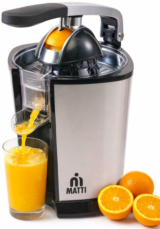 MATTI® - Citruspers Electrisch - Citruspers - Citroenpers - Sinaasappelpers - 160W, RVS, Pershendel - 18.000RPM van Merkloos