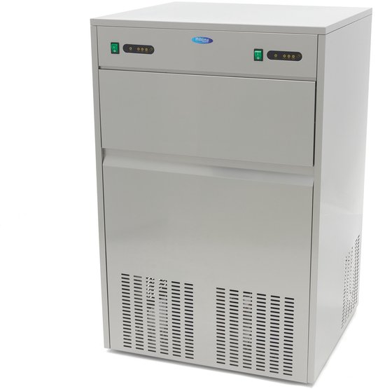 Maxima IJsblokjesmachine met 60 KG Opslagruimte - 100 Kg/Dag Holle IJsblokjes Luchtgekoeld - Horeca - IJsblokjes Machine RVS van Merkloos