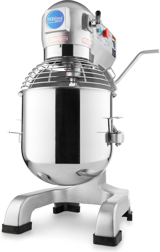 Maxima Planeetmenger 30 L Tot 15 Kg Deeg 3 Snelheden - Deegkneder - Robuust - 30 Liter Mengkom - Deegmixer met Veiligheidskooi van Maxima