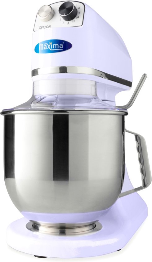 Maxima Planeetmenger 7 L Tot 2 Kg Deeg Lila - RVS Mengkom - 11 Snelheden - Keukenmachine - Standmixer - Keukenrobot - 7 liter - Paars van Maxima