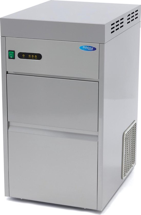 Maxima Schilferijsmachine 50 Kg/24 u Crushed ice Watergekoeld IJsblokjesmachine van Maxima