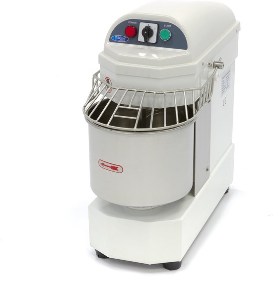 Maxima Spiraalkneder 10 L - 6 Kg Deeg - Wit - Deegkneder - Professioneel - Spiraalmixer met Veiligheidskooi - 10 Liter - 6 Kilo van Merkloos