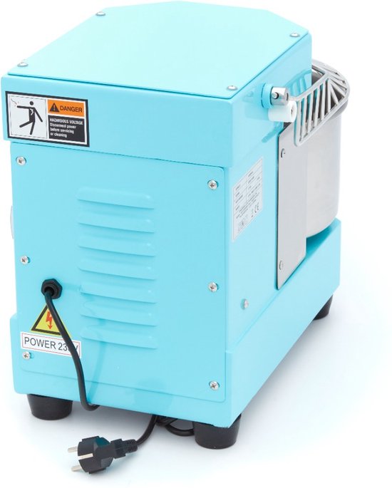 Maxima Spiraalkneder 8 L 4,5 Kg Deeg Pastel Blauw - Deegkneder - Professioneel - Spiraalmixer met Veiligheidskooi - 8 liter - 4,5 kilo van Maxima