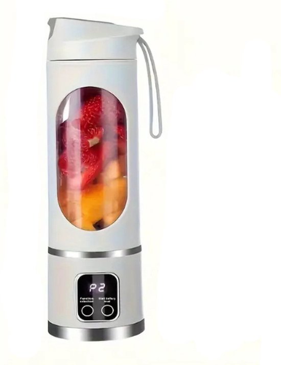 MazrekuHome® - Blender to go - Miniblender - Portable - met LED Display - 15.22oz - Ideaal voor Smoothies & Verse Sap - Compact Ontwerp van MazrekuHome®