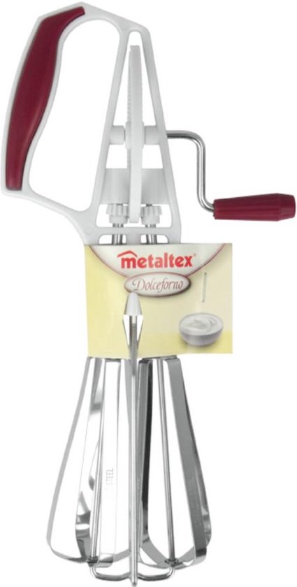 Mechanische handmixer - dubbele mixer handmatig - ouderwetse retro handmatige mixer - off grid garde - mechanische garde - kerst cadeau tip van Merkloos