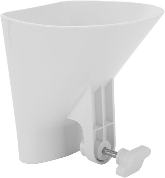 Meeltrechter Keuken - Schenkgoot Mixer - Bakken Ingrediënten Toevoegen - Verstelbare Klem - 35-7 Liter - Wit