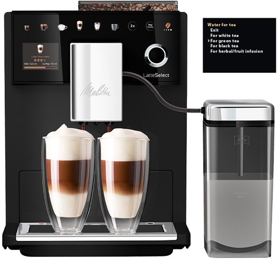 Melitta Latte Select volautomatische Espressomachine 630-212 zwart