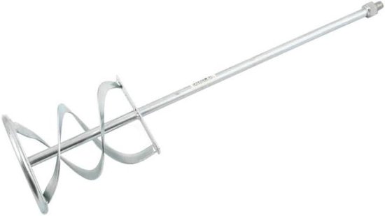 Mengen peddel - Mixer accessoire - Verf en mortel mengen - Universele aansluiting - 120mm - Zilver van Merkloos