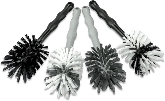 Mengkom-afwasborstel voor Thermomix (set van 4) | Reinigingsborstel voor mixkommen, robuuste borstels met nylon borstelharen