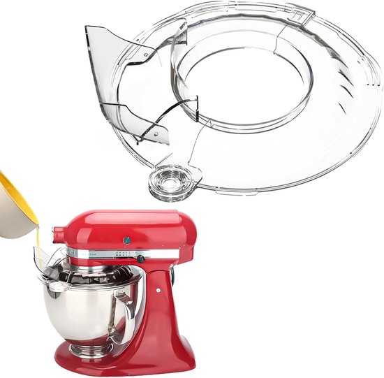 Mengkom Deksel - Spatbescherming Mixer - Schoon Bakken - Volledig Gesloten Ontwerp - 45-5 QT - Transparant van Merkloos
