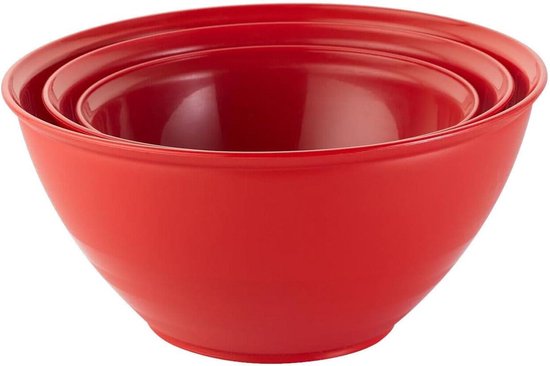 Mengkom Kunststof - Salade Kom - Keukenwerk - Vaatwasser Magnetronbestendig - 34 Liter - Rood van Merkloos