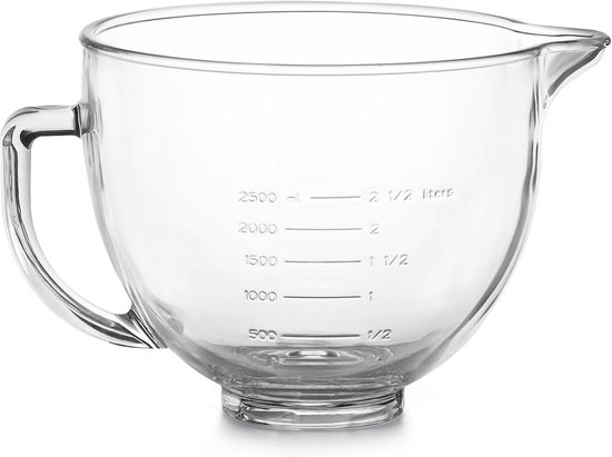 Mengkom met Handgreep en Gietrand - Geschikt voor Keukenmixers 4.5 en 5 Quart van Merkloos