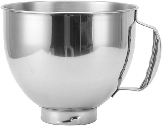 Mengkom Roestvrij Staal 5QT Vervanging met Handvat voor Keukenmixer van Merkloos