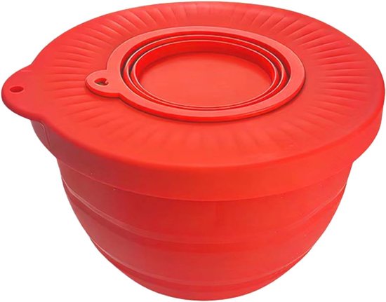 Mengkom spatbescherming - Mixer deksel - Schoon mengen - 4-in-1 ontwerp - 234 cm - Rood