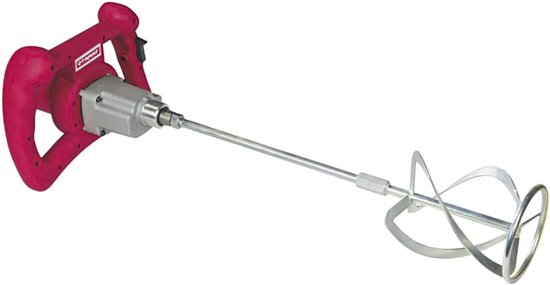 Mengkraan - Roermachine Mixer - Mengen van materialen - Krachtige 1400 watt motor - 1400 W - Rood/Grijs