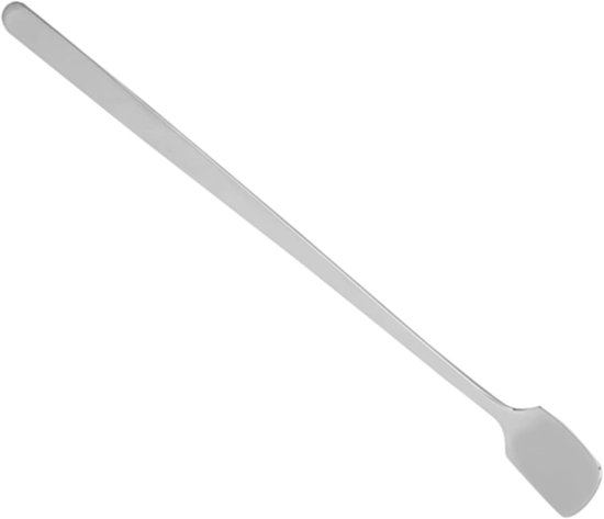 Menglepel Lange Steel - Barlepel Roestvrijstaal - Drankjes Mixen - Vierkante Kop - 17 cm - Zilver