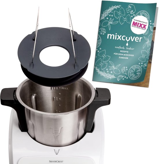 Mengpot Verkleining - Hakselhulp Pureren - Fijner Mixen - Hittebestendig tot 120°C - 19x18x4.4cm - Roestvrij staal van Merkloos