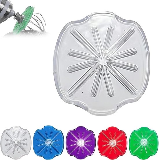 Mengspatbescherming - Anti-spatdeksel - Schoon Mixen - Met Ingrediëntengoot - Universeel - Transparant