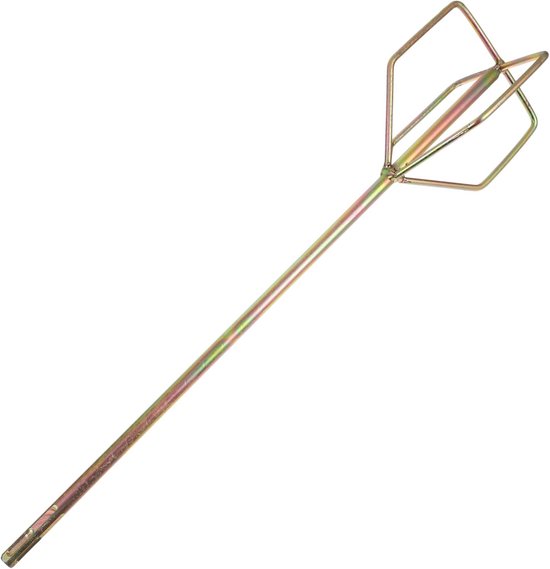 Mengstaaf Boor - Mixer Opzetstuk - Verf Modder Mengen - Efficiënt en Snel - 49 cm - Zilver