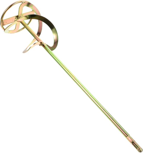 Mengstaaf Roerstaaf - Boormachine Mixer - Verf Gips Mixen - Efficiënte Warmteafvoer - 48.5 cm Lengte - Goud