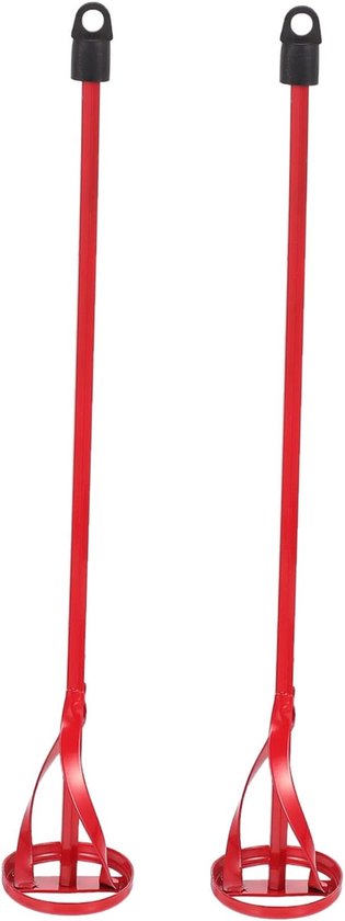 Mengstokken Set - Verf Mixer - Materiaalmengen - Hoog Koolstofstaal - 40x6cm - Rood