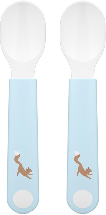 Mepal Mio oefenlepel Little Dutch - Set van 2 - Goede grip - Kinderservies - Forest Friends van Mepal
