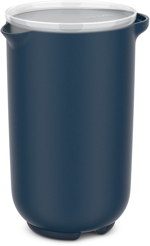 Mepal Mixbeker met deksel Chef it - 1 l - Past in de koelkastdeur - Magnetron- en vaatwasmachinebestendig - Bakspullen - Navy