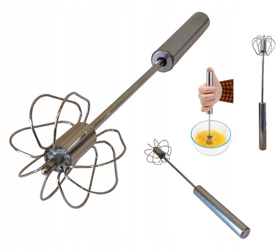 Merkloze Handmatige Garde - Snel & Spatvrij Eieren & Melk Kloppen