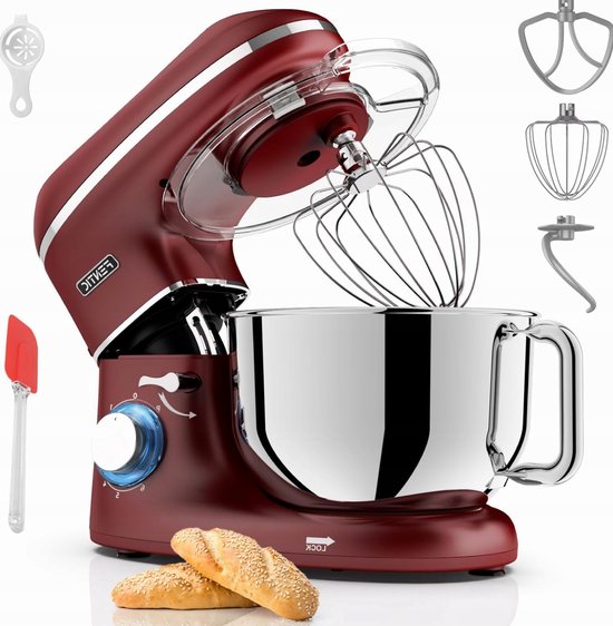 Merkloze Keukenmachine 6,2L 2000W RVS - Voor Deeg & Mixen