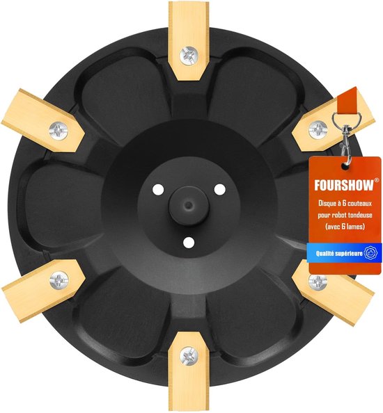 messenplaat + 6 stuks messen, compatibel met Segway Navimow H-serie H1500N, H3000N-VF, maairobot, messchijf, grasmaaier, draaischijf