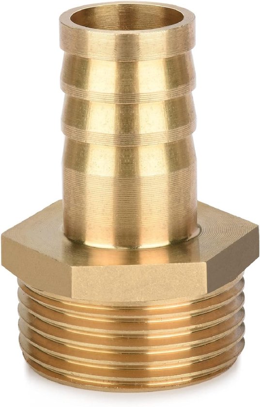Messing Slanguitloop Adapter 1 inch AG naar 3/4 inch (19 mm) - Slangverbinding, Tuinaccessoire, Kranen en Slangen van Merkloos
