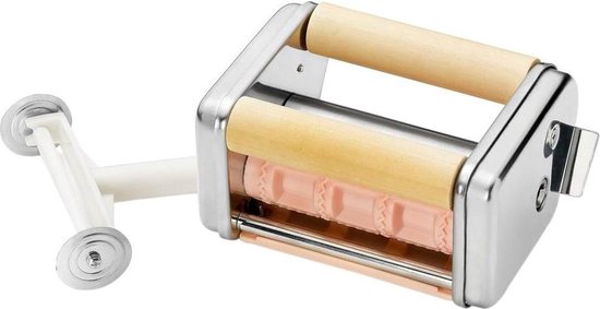 Messsenwals formaat Ravioli-machine pasta PM2000 - aluminium zilver - 16 x 111 x 112 cm van GOURMETmaxx
