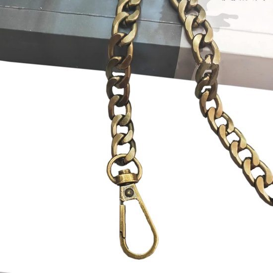Metalen Schouderband voor Handtassen, Breedte 9.5 mm, DIY Gevlochten Pocket Strap, 120 cm, Duurzaam en Stijlvol Accessoire voor Tassen en Portemonnees van Merkloos