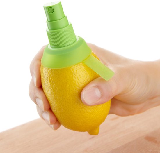 Metaltex Citruspers / Citrusspray met citroenhouder - Groen van Tomado - Metaltex