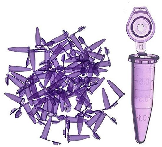 Microcentrifuge Buisjes - Laboratorium Buisjes Centrifuge Buisjes - Laboratorium Werkzaamheden - Met Afgestudeerde Markeringen - 1 ml - Paars
