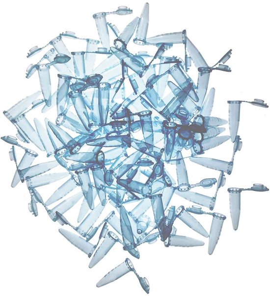 Microcentrifuge Buizen - Reageerbuizen Sample Flesjes - Laboratorium Werk - Autoclaveerbaar Polypropyleen - 1.5 ML - Blauw