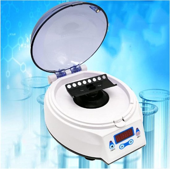 Microcentrifuge - Laboratorium centrifuge - Monster scheiden - Hoge snelheid 8000 RPM - Compact formaat - Zilver