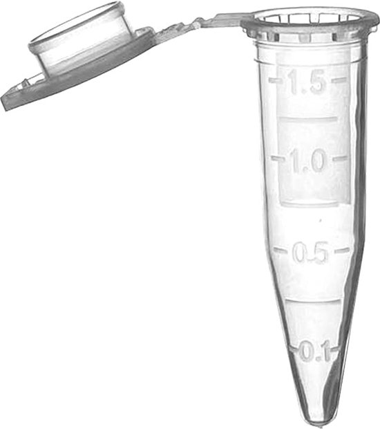 Microcentrifugebuizen - Reageerbuisjes Flesjes - Laboratorium Werk - Afgestudeerd en Autoclaveerbaar - 1.5 ML - Duidelijk