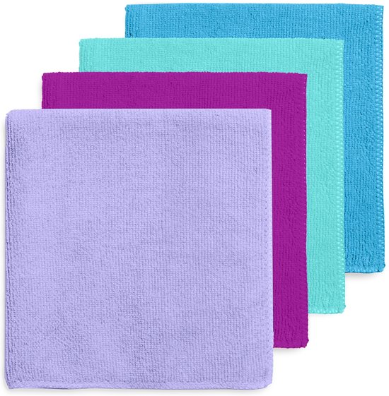 Microvezeldoek gerecycled happy rainbow zonsondergang 4 eenheden|Happy rainbow sunset recycled microfiber cloth 4 units|Chiffon en microfibre recyclée happy rainbow coucher de soleil 4 unités van Merkloos