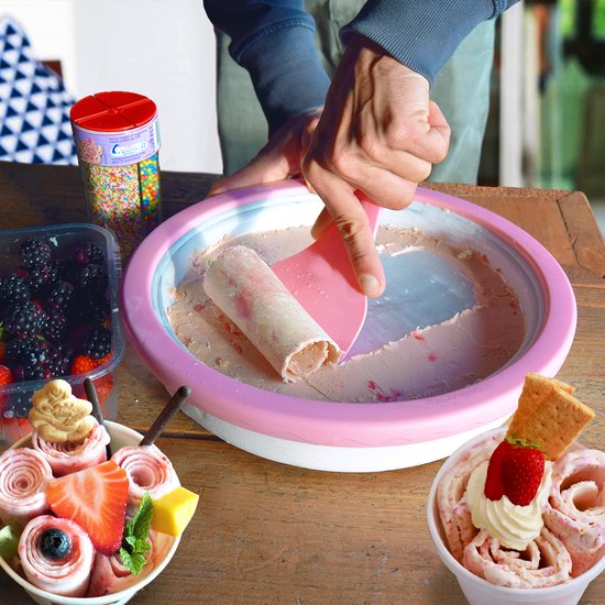MikaMax Rolled Ice Cream Maker - Mini Rolling Ijs Grill - Ijsmachine - Ijsmaker - Maak Gemakkelijk ijs van Mikamax