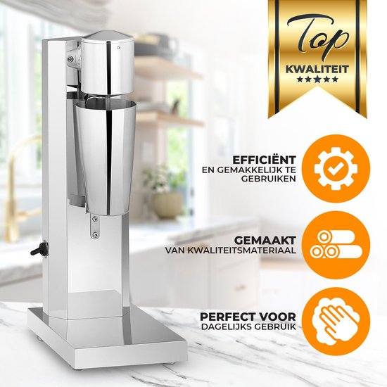 Milance Milkshake Machine - Professionele Milkshake Maker - RVS Milkshaker - 750 ML - 18.000 RPM - 180W van Milance