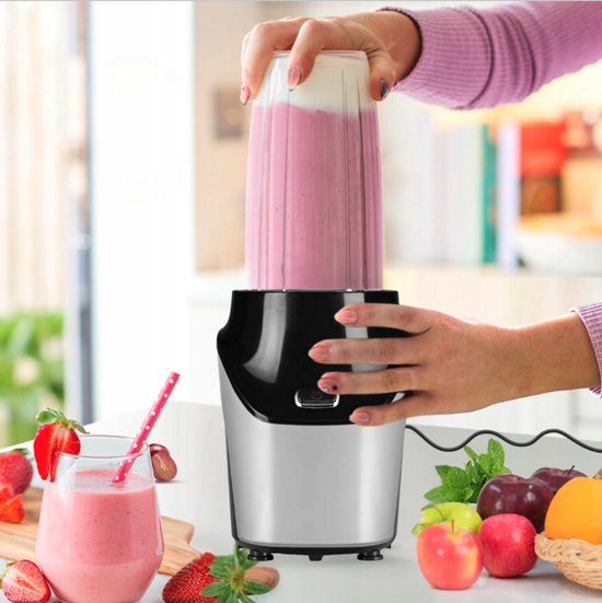 Mililk blender met mengbeker - 1000W - incl 2 To Go Bekers - Smoothie Maker - Voor smoothies, cocktails, koffie en verbrijzelt ijs van Mililk