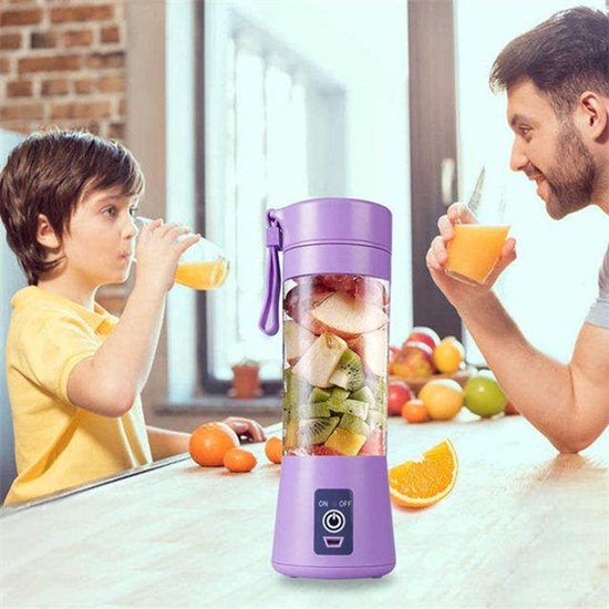 Milkshake machine – Draagbare Blender To Go - Elektrische Slowjuicer – Oplaadbare Milkshake Maker 380ml – Fruit Mixer – Groen van Merkloos