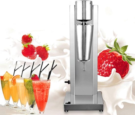 Milkshake machine - Drank mixer - Dranken bereiden - Dubbele snelheden - 650 ml beker - Zilver
