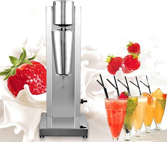 Milkshake Machine - Smoothie Blender - Dranken Maken - Twee Snelheden - 650 ml - Zilver