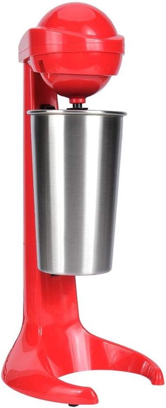 Milkshake Maker - Drankjes Mixer - Snelle Drankjes Maken - Krachtige Koperen Motor - 500 ml - Rood