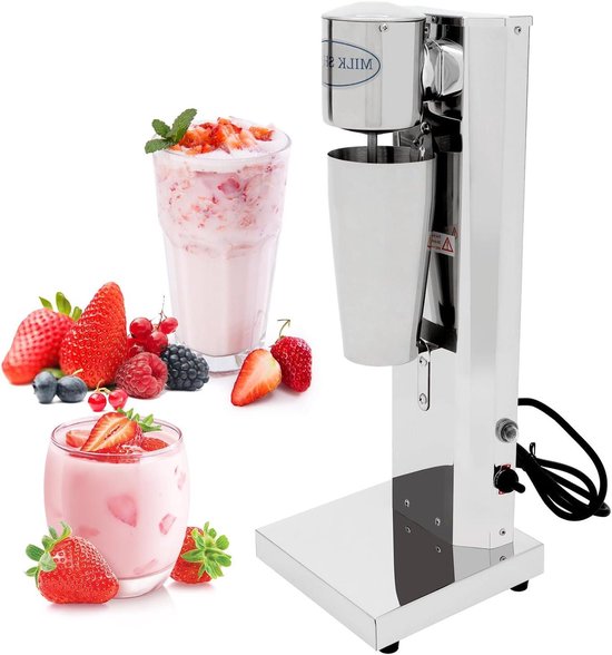 Milkshake Mixer - Drank Blender - Snelle Drankjes Maken - Dubbele Snelheid Instelling - 650 ml - Zilver