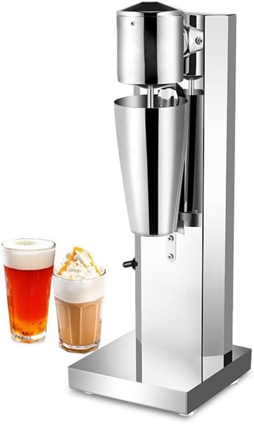 Milkshake Mixer - Drankjes Blender - Snelle Drankjes Maken - Krachtige 180W Motor - 650 ml - Zilver