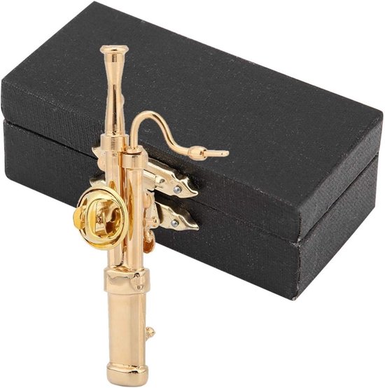 Mini Bassoon Broche voor Muziekliefhebbers - Unieke Speld met Cadeauverpakking voor Vrouwen en Meisjes, Perfect voor Feestjes en Verjaardagen